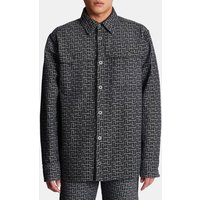 Chemise en denim jacquard monogramme  - Balmain