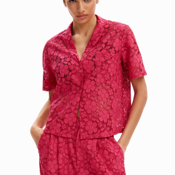 Chemise resort court dentelle – Desigual