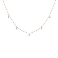 Collier 360°, 5 diamants – poids total 0,35ct approx. – or 18kt – La Brune & La Blonde