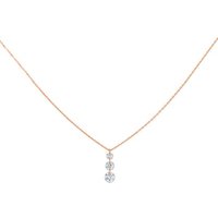 Collier 360°, Trio – 3 diamants – poids total 0,40ct approx. – or 18kt – La Brune & La Blonde