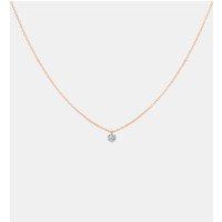 Collier 360° – diamant solitaire 0,10ct – or 18kt – La Brune & La Blonde