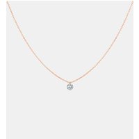 Collier 360° – diamant solitaire 0,20ct – or 18kt – La Brune & La Blonde