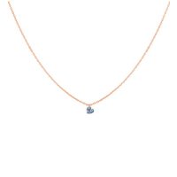 Collier 360° – diamant taille c?ur 0,30ct – or 18kt – La Brune & La Blonde