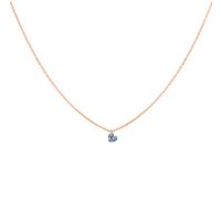 Collier 360° – diamant taille c?ur 0,30ct – or 18kt – La Brune & La Blonde