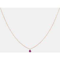 Collier Confetti – Rubis c?ur 0,30ct – or 18kt – La Brune & La Blonde