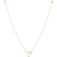 Collier POP EN PLEIN COEUR – diamant brillant 0,12ct approx – Or 18kt – La Brune & La Blonde