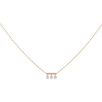Collier Pampilles – 3 diamants – poids total 0,30ct approx. – or 18kt – La Brune & La Blonde