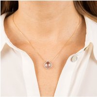 Collier en or jaune améthyste rose et diamants – Morganne Bello