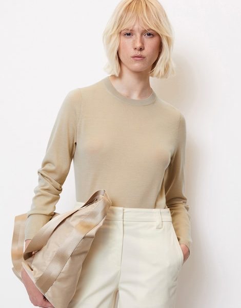 Elégant pull-over en maille fine slim fit - Marc O'Polo