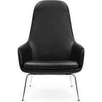 Fauteuil Era dossier haut – Chrome/ Tango Cuir 41599 – Normann Copenhagen