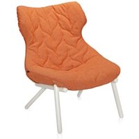 Fauteuil Foliage – blanc – Trevira orange – Kartell