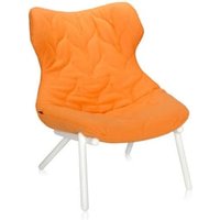 Fauteuil Foliage – blanc – laine orange – Kartell