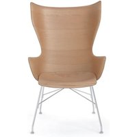 Fauteuil K/Wood – bois de frêne clair/chrome – Kartell