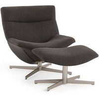 Fauteuil relax pivotant et son repose-pied, Wesley – AM.PM