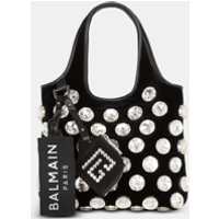 Grocery Bag en velours et cristaux – Balmain