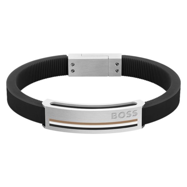 Bracelet en silicone avec plaquette à logo embossé: Small – Hugo Boss