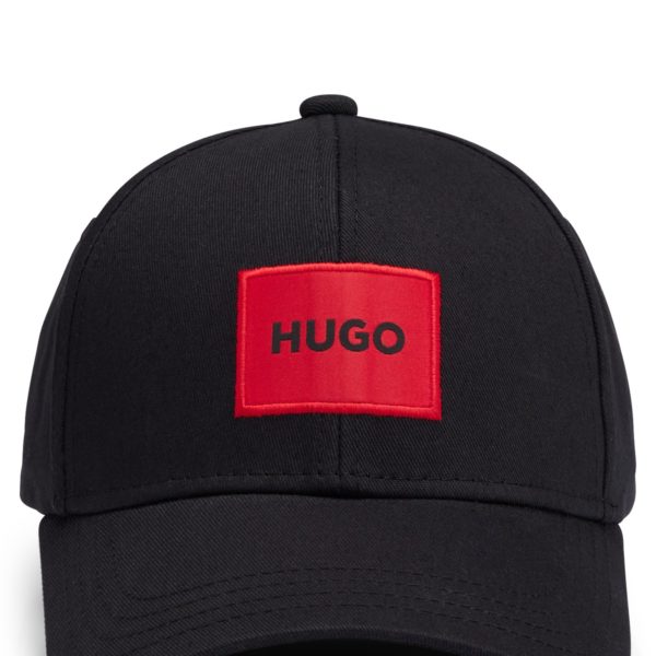 Casquette en twill de coton avec étiquette logotée rouge – Hugo Boss