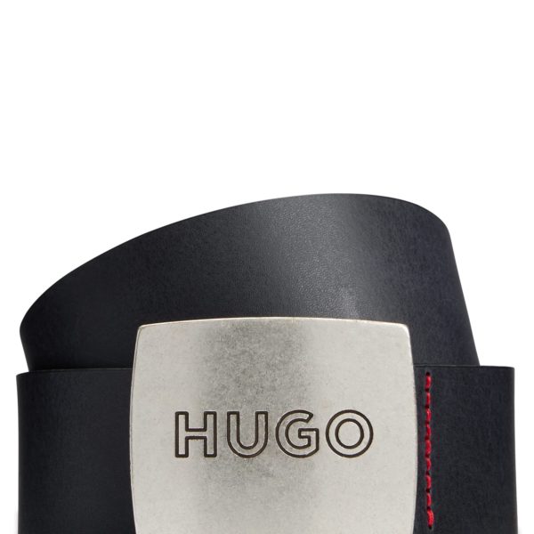 Ceinture en cuir avec boucle plate à logo – Hugo Boss
