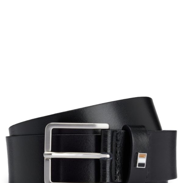 Ceinture en cuir italien avec passant à rayures emblématiques – Hugo Boss