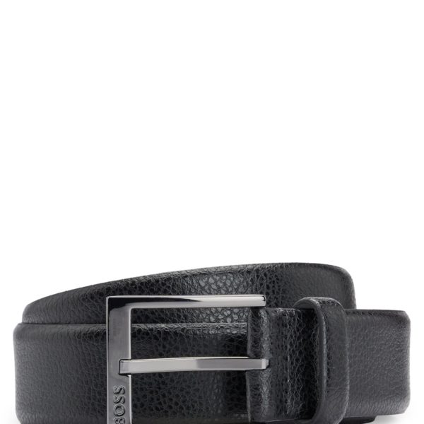 Ceinture en cuir italien grainé avec boucle logo – Hugo Boss