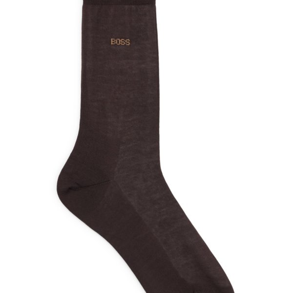 Chaussettes mi-mollet à logo en coton égyptien mercerisé – Hugo Boss