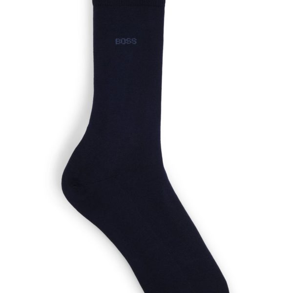 Chaussettes mi-mollet à logo en coton égyptien mercerisé – Hugo Boss