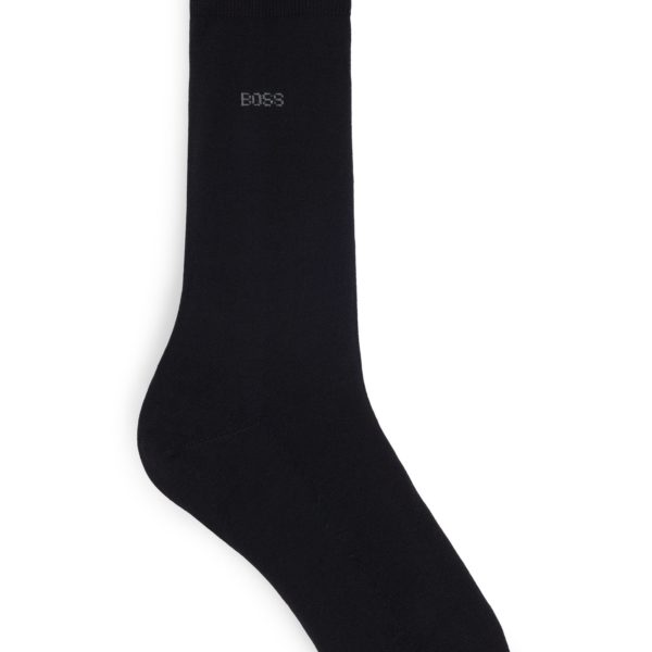 Chaussettes mi-mollet à logo en coton égyptien mercerisé – Hugo Boss