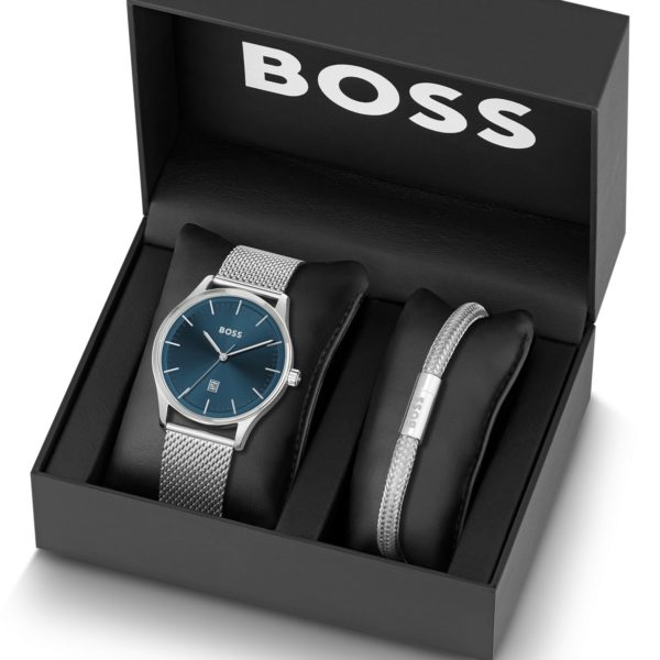 Coffret cadeau avec montre et bracelet en acier inoxydable – Hugo Boss