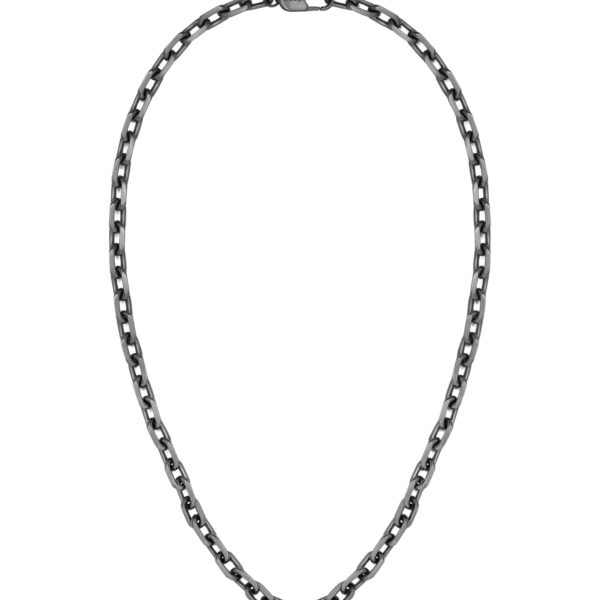 Collier chaîne plaqué gris avec fermoir logoté – Hugo Boss