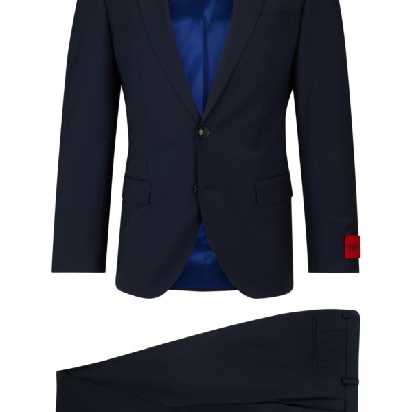 Costume Slim en laine mélangée stretch performante – Hugo Boss