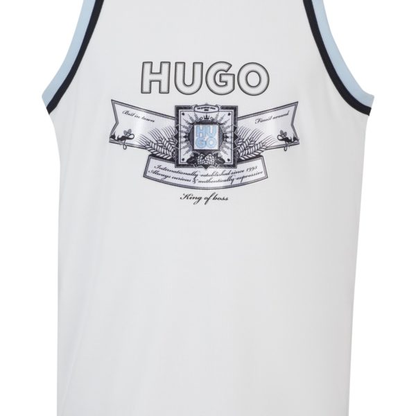 Débardeur en mesh avec logo artistique de la nouvelle saison – Hugo Boss