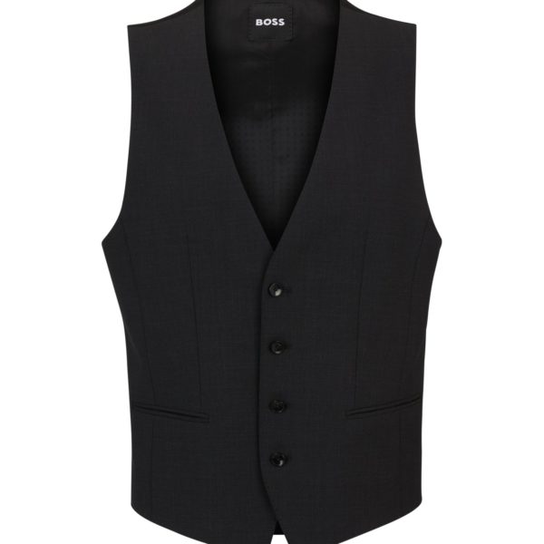 Gilet Slim en laine vierge stretch – Hugo Boss