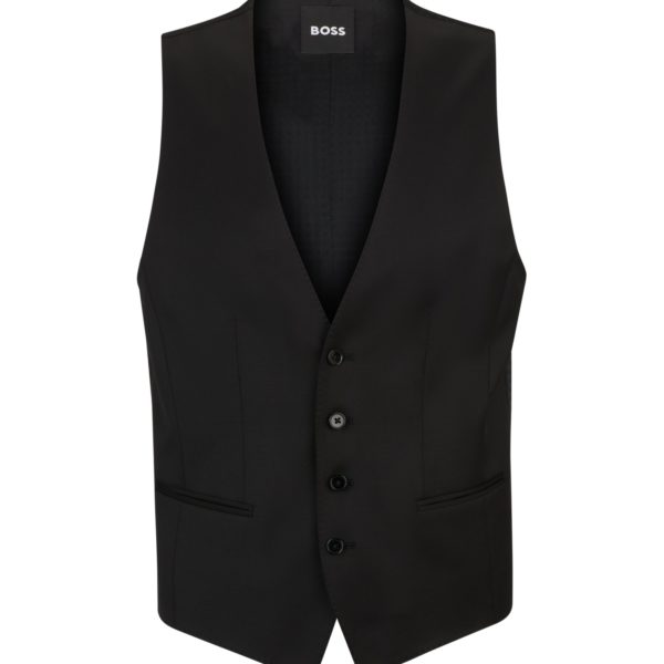 Gilet Slim en sergé de laine vierge – Hugo Boss