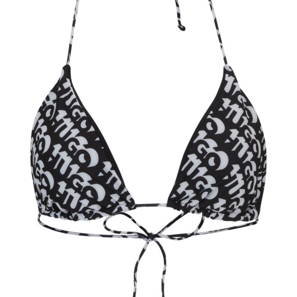 Haut de bikini triangle à logo imprimé répété – Hugo Boss