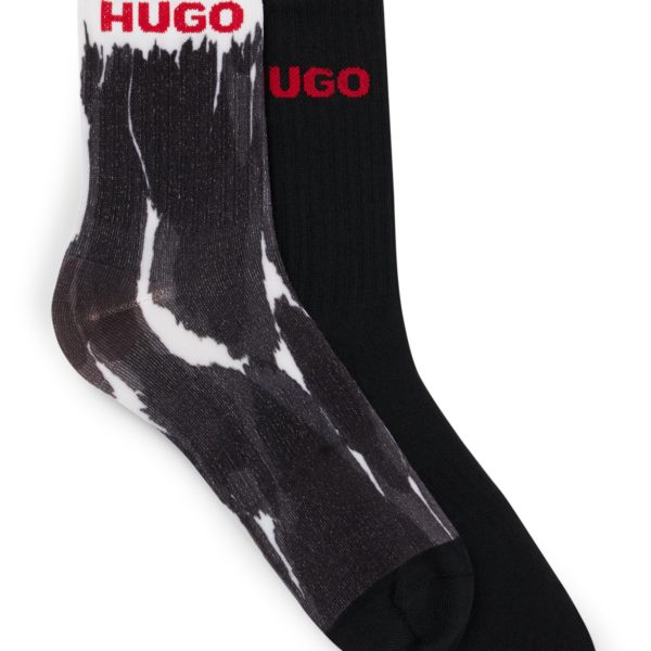 Lot de deux paires de chaussettes courtes à logos – Hugo Boss