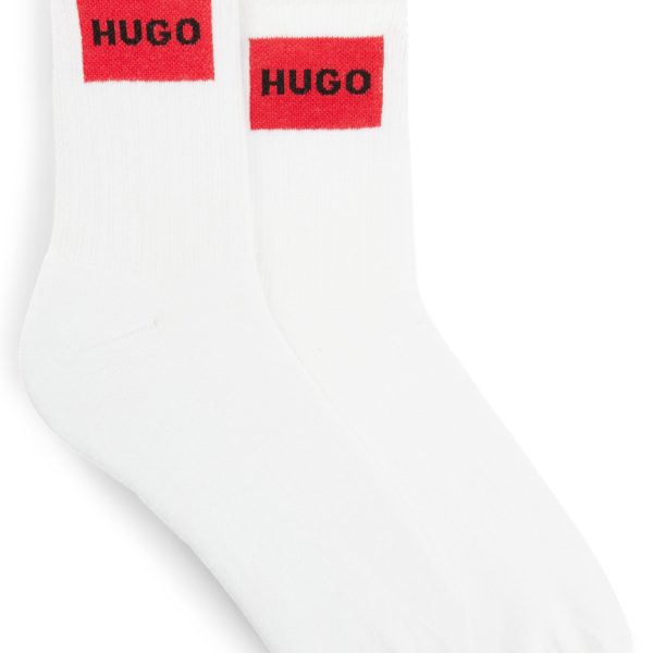 Lot de deux paires de chaussettes courtes en coton mélangé à logos – Hugo Boss