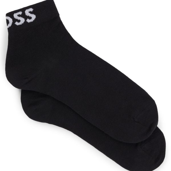 Lot de deux paires de chaussettes mi-mollet à logos contrastants – Hugo Boss