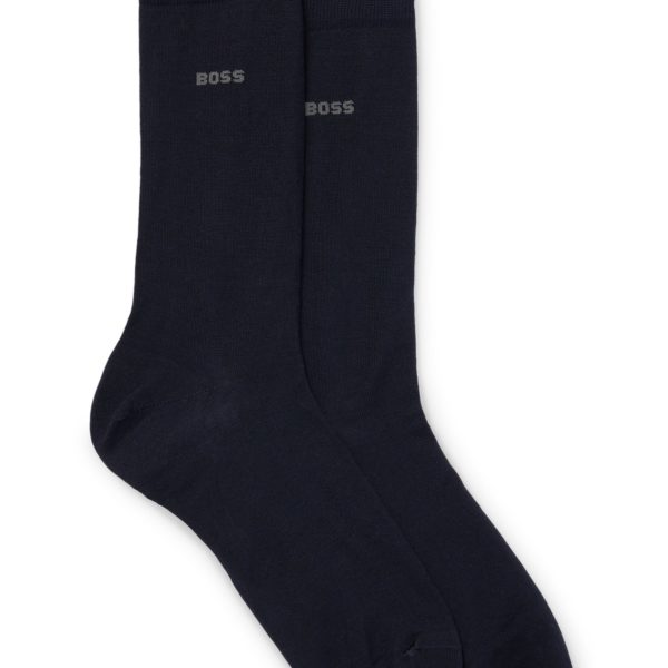 Lot de deux paires de chaussettes mi-mollet en coton stretch – Hugo Boss