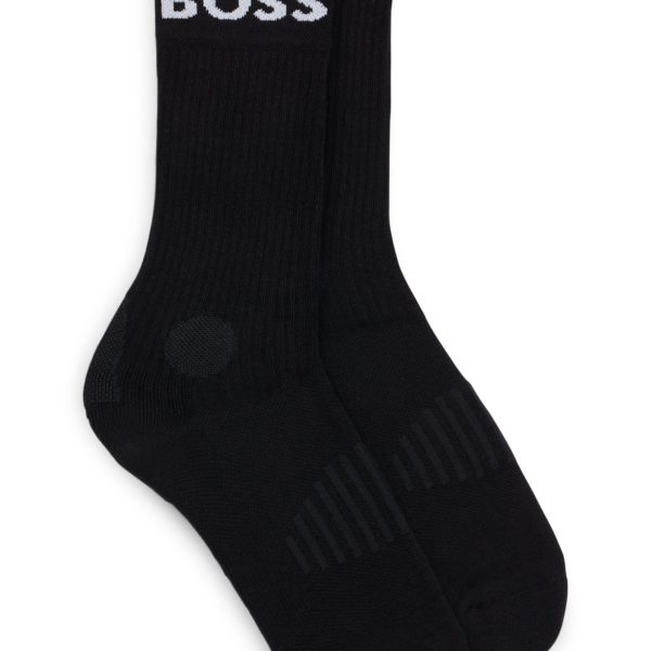 Lot de deux paires de chaussettes mi-mollet en maille stretch – Hugo Boss