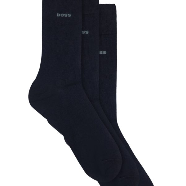 Lot de trois paires de chaussettes mi-mollet en maille stretch – Hugo Boss