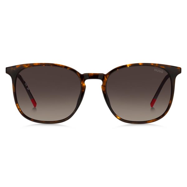 Lunettes de soleil avec monture motif Havana et branches dorées – Hugo Boss