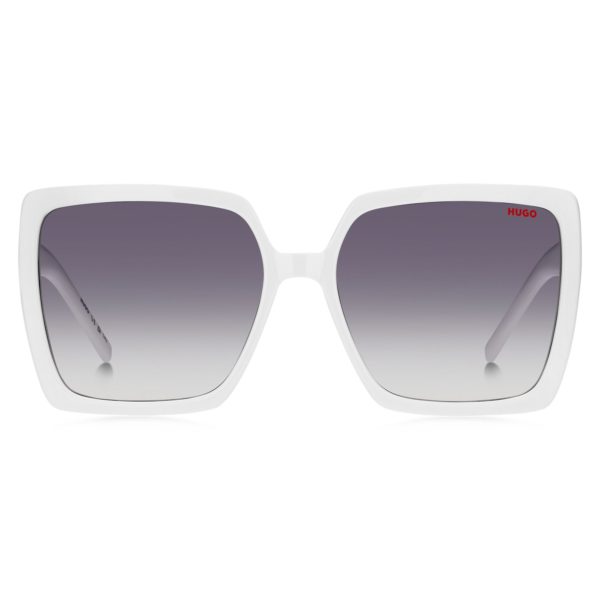 Lunettes de soleil en acétate blanc avec logo revisité – Hugo Boss