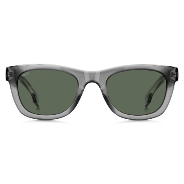 Lunettes de soleil en acétate gris avec logo en relief – Hugo Boss