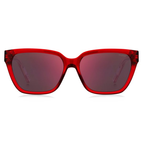 Lunettes de soleil en acétate rouge avec branches effet dégradé – Hugo Boss