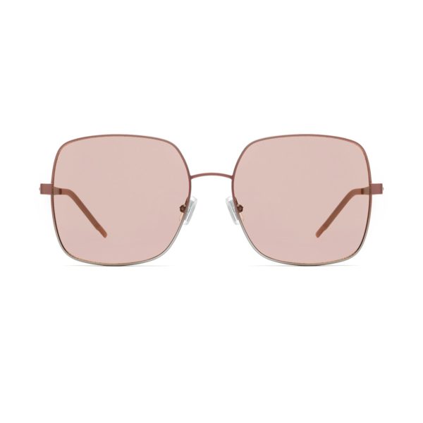 Lunettes de soleil en acier teinté de manière chromatique, avec verres de couleur verte – Hugo Boss