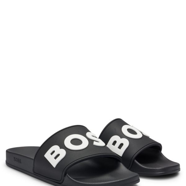 Mules confectionnées en Italie avec logo en relief – Hugo Boss