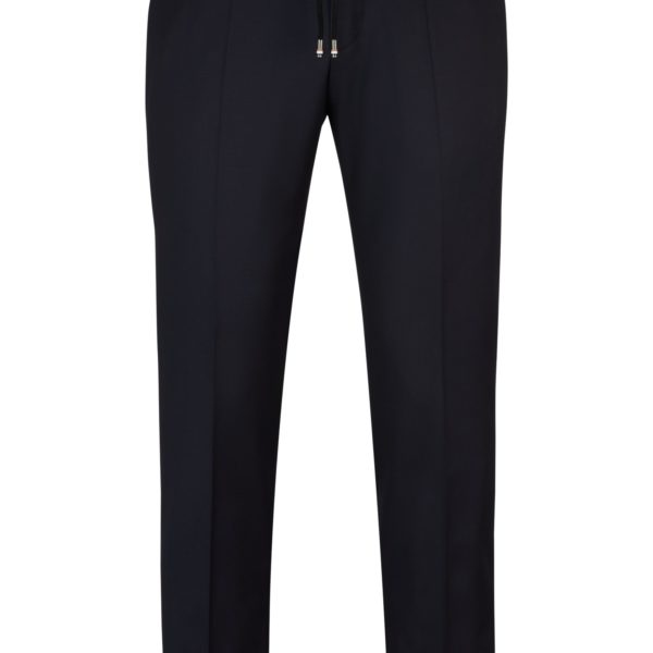 Pantalon Slim Fit en laine vierge avec taille à cordon de serrage – Hugo Boss