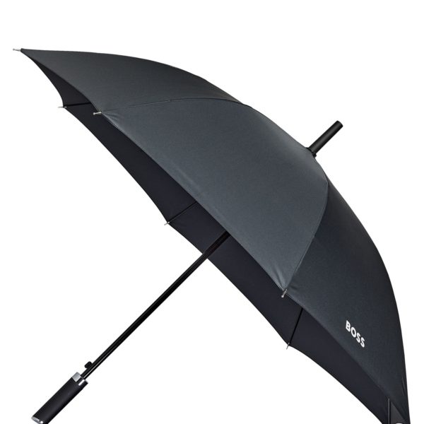 Parapluie à motif quadrillage avec poignée à logo embossé – Hugo Boss