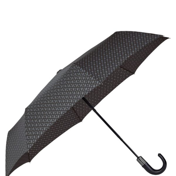 Parapluie gris foncé à motif monogramme avec bandoulière logotée – Hugo Boss