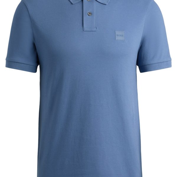 Polo Slim en coton stretch à patch logoté – Hugo Boss